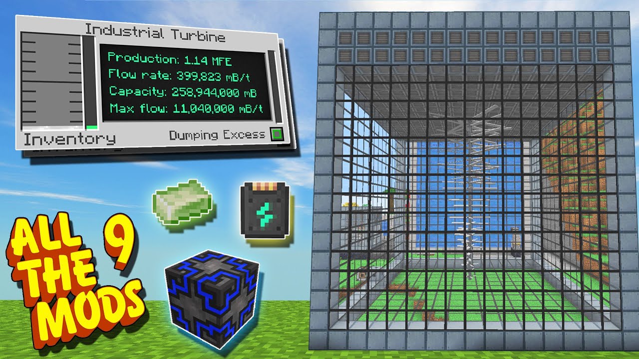 XXL 17x17x18 MAX Mekanism TURBINE! - All The Mods 9 #13