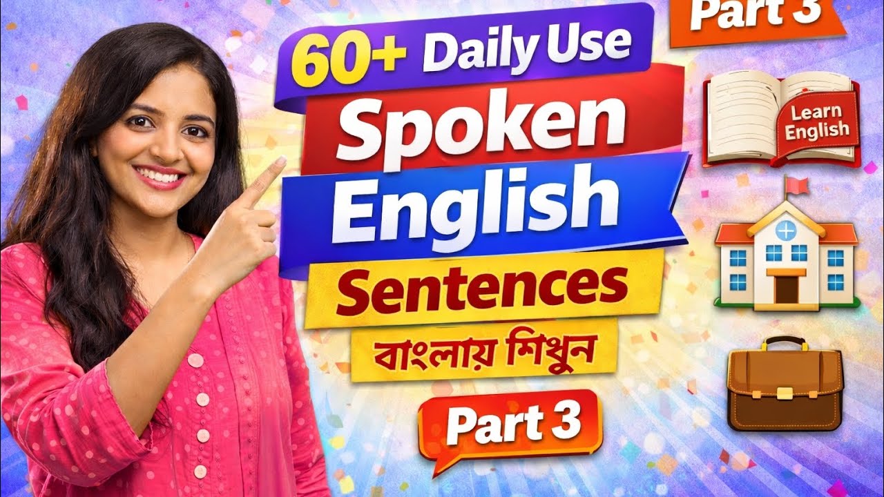 60 Spoken English Sentences You Must Know | Spoken English for Beginners | English with Bengali - 3
