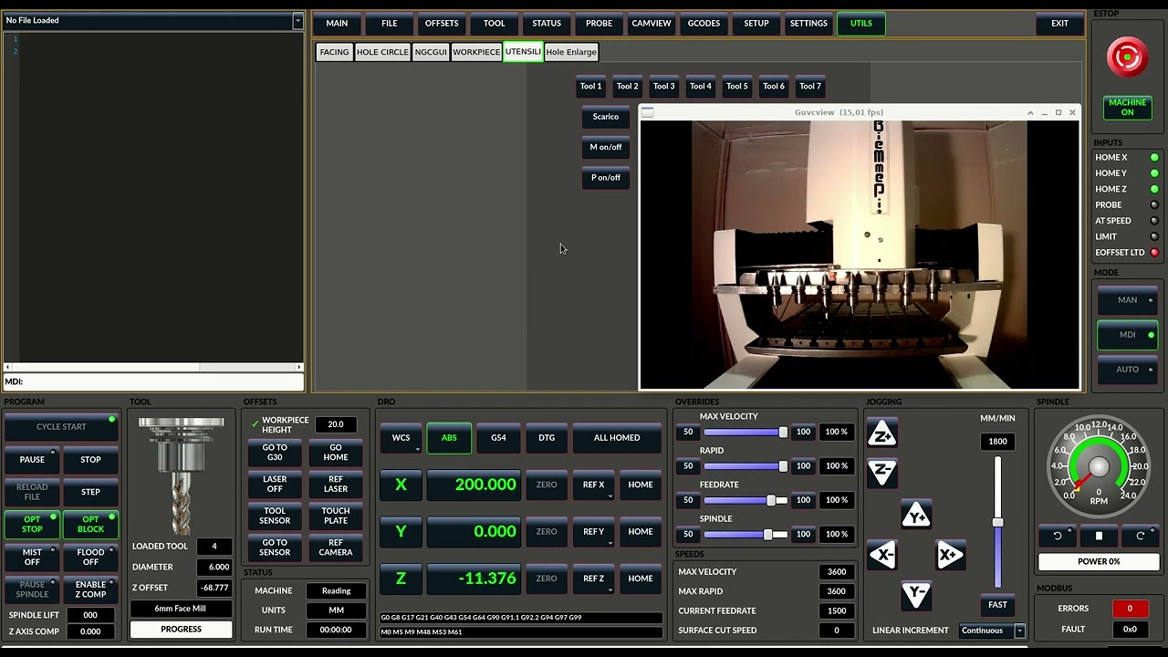 ATC with LinuxCNC + EtherCAT Qtdragon_hd GUI