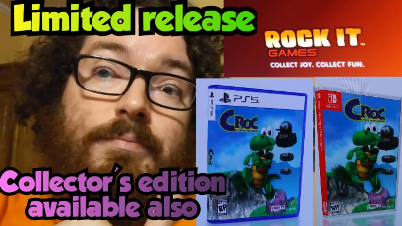 Croc Legend of the Gobbos Remasterd physical with rock it games. Switch and ps5. Limited release
