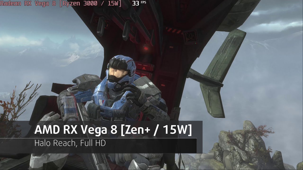 🎮 AMD Radeon RX Vega 8 [Ryzen 3000, 15W] - Halo: Reach gameplay benchmarks (1080p)