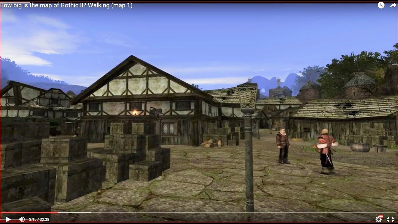 HOW BIG IS THE MAP in Gothic II (Map 1)? Walk Across the Map