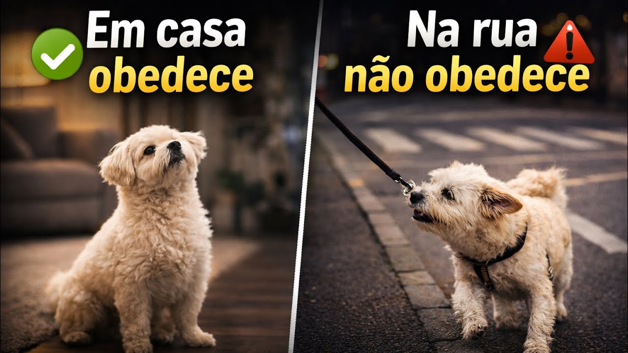 POR QUE MEU CÃO OBEDECE EM CASA, MAS NÃO OBEDECE NA RUA?