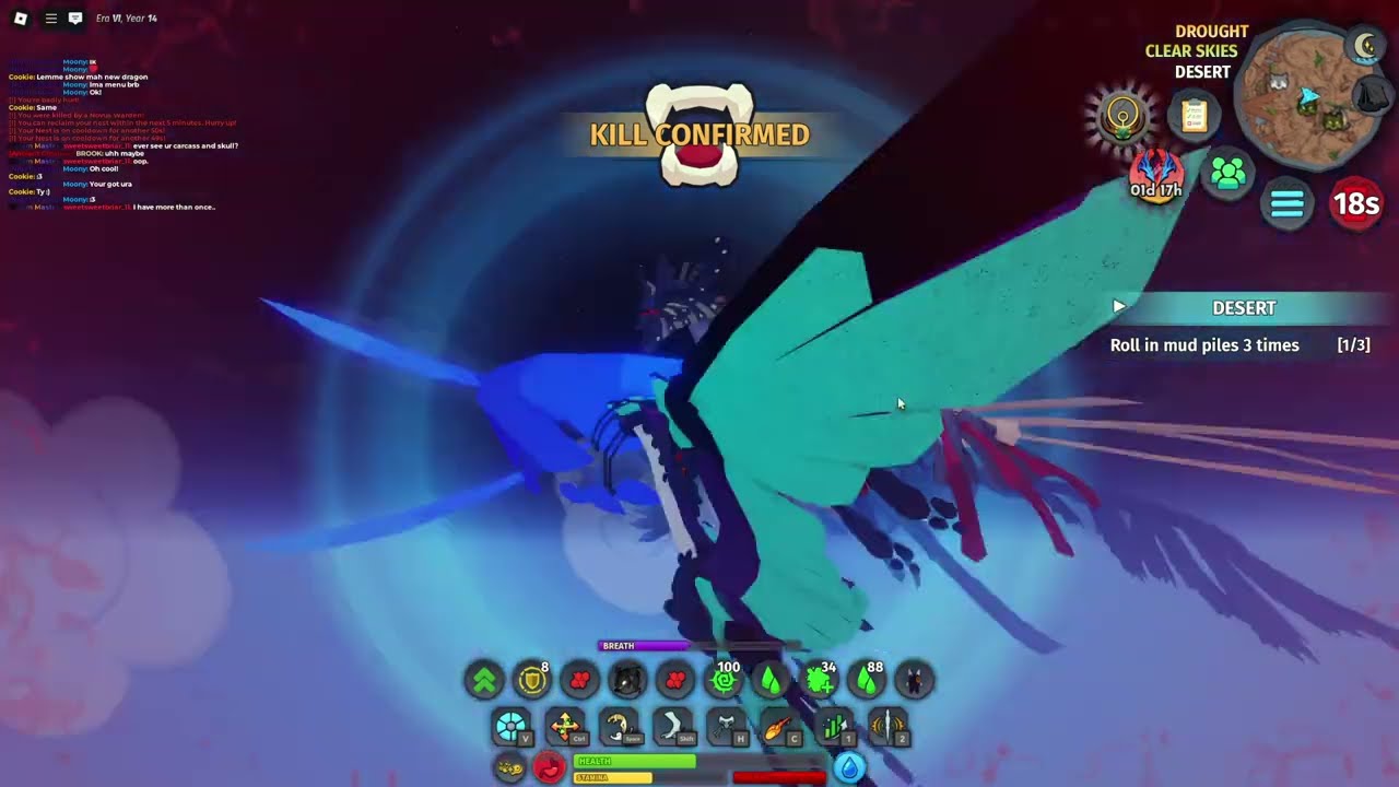 Novus Warden and Prialoura vs. 10 fliers at once - Creatures of Sonaria PvP