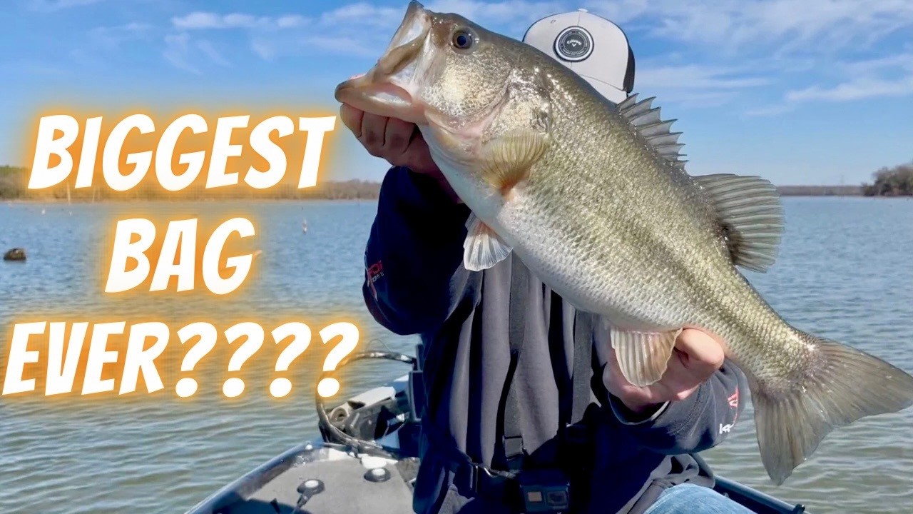 Lake Fork Pre Spawn Bass Fishing In February: is this my Biggest Bag on Camera EVER???