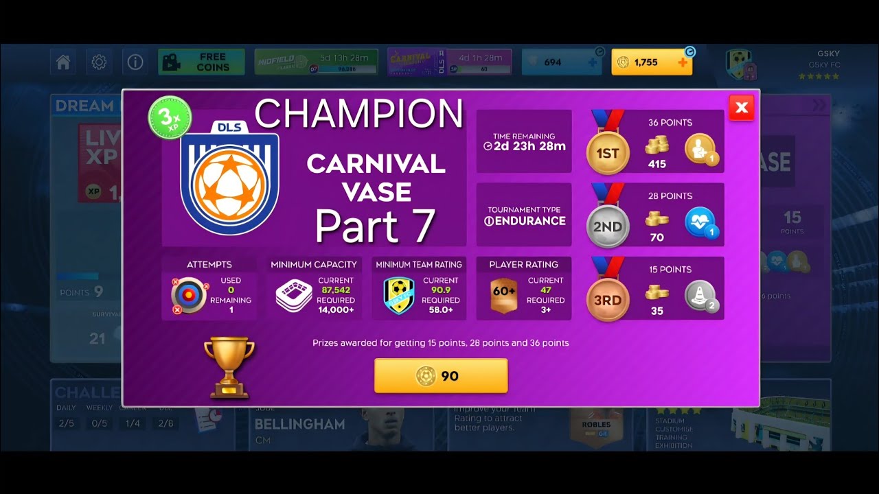 DLS 2026 | CARNIVAL VASE | Part 7 (3 Matches) 🥳 Making Opponents Concede