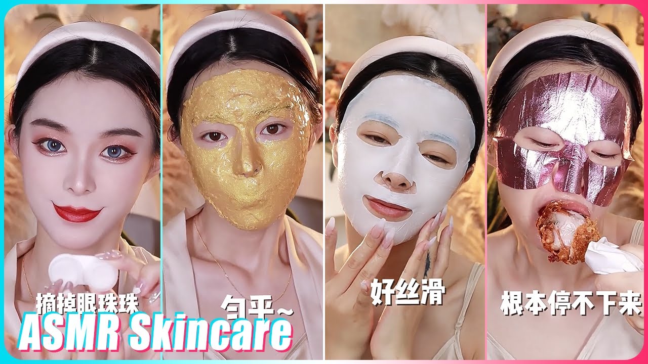 Mitsuisen☘️Aesthetic ASMR Skincare Routines✨Satisfying skincare asmr🍃Beauty Secrets🌿487