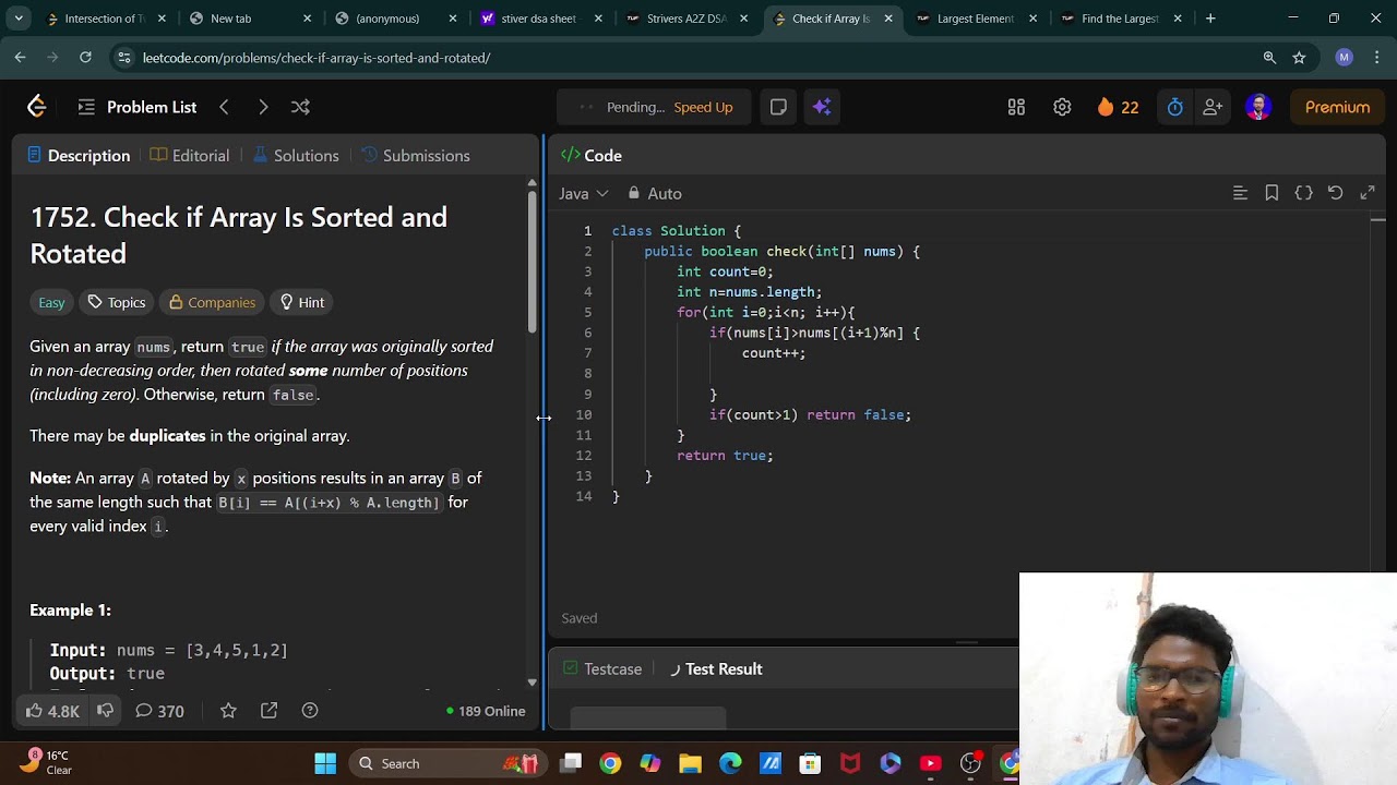 DSA WITH ME | LIVE DSA| JAVA | BIGGINER | LEETCODE