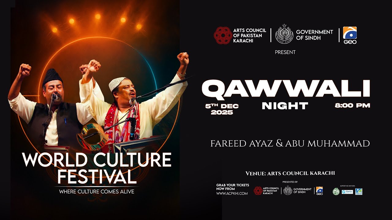 Qawwali Night ft. Fareed Ayaz & Abu Muhammad | World Culture Festival 2025 | Arts Council Karachi