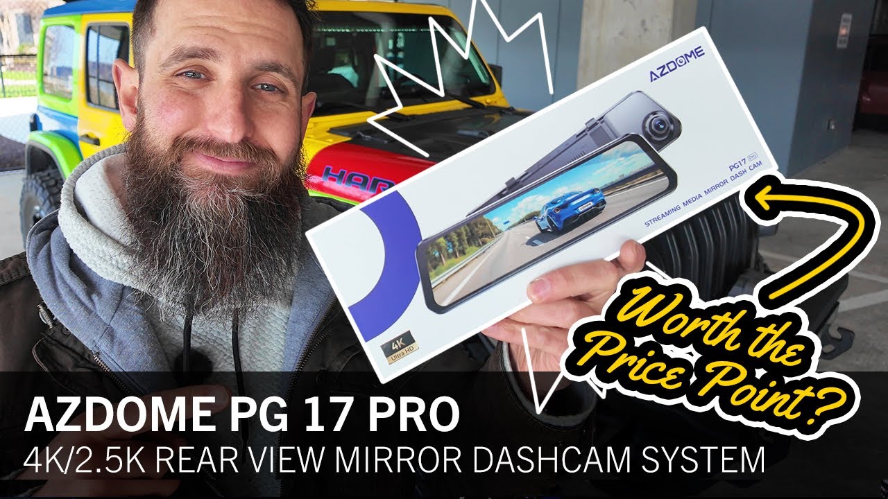 Is This the BEST Rearview Dash Cam? Azdome PG17 Pro Review, Install & Night Test | Jeep Wrangler