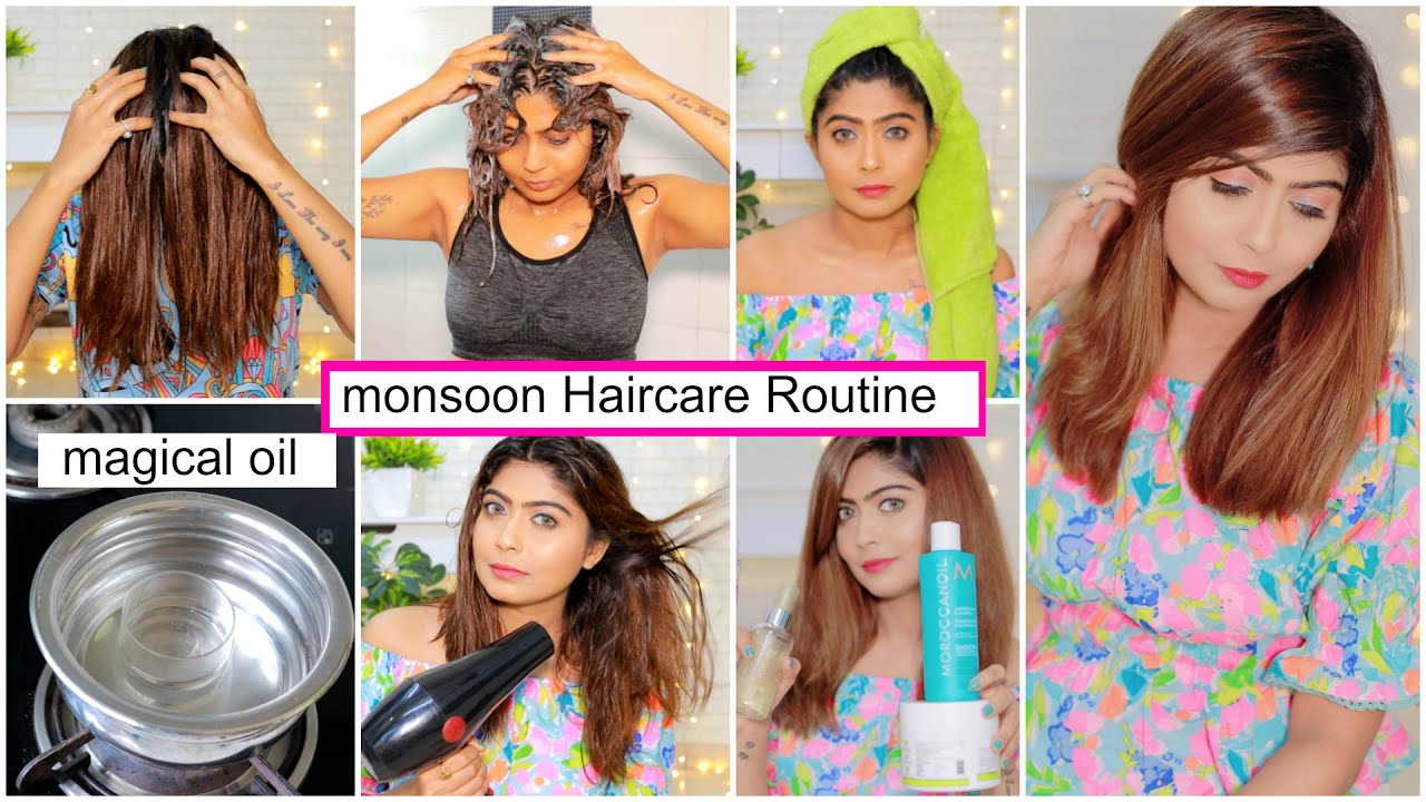 My Monsoon Hair Care Routine | Best Oil, Shampoo, Conditioner, Hair Serum | Rinkal Soni