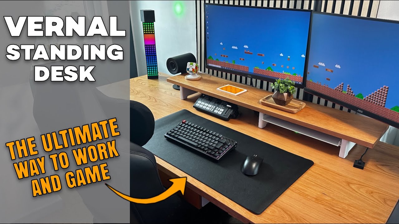 UPgrade your workspace with the perfect Vernal standing desk. My new setup