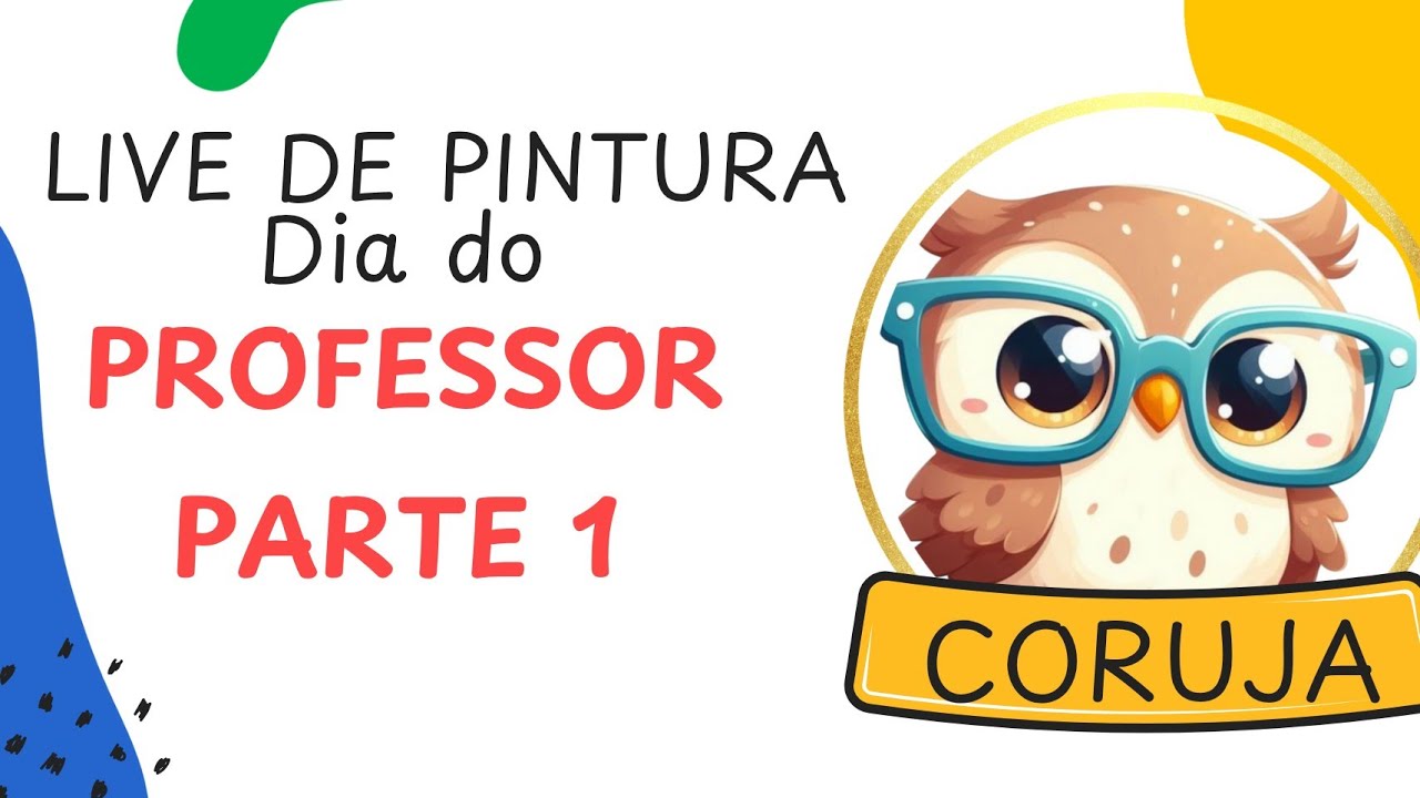 Prof Marco pintura em tecido Coruja fofa para o dia dos Professores