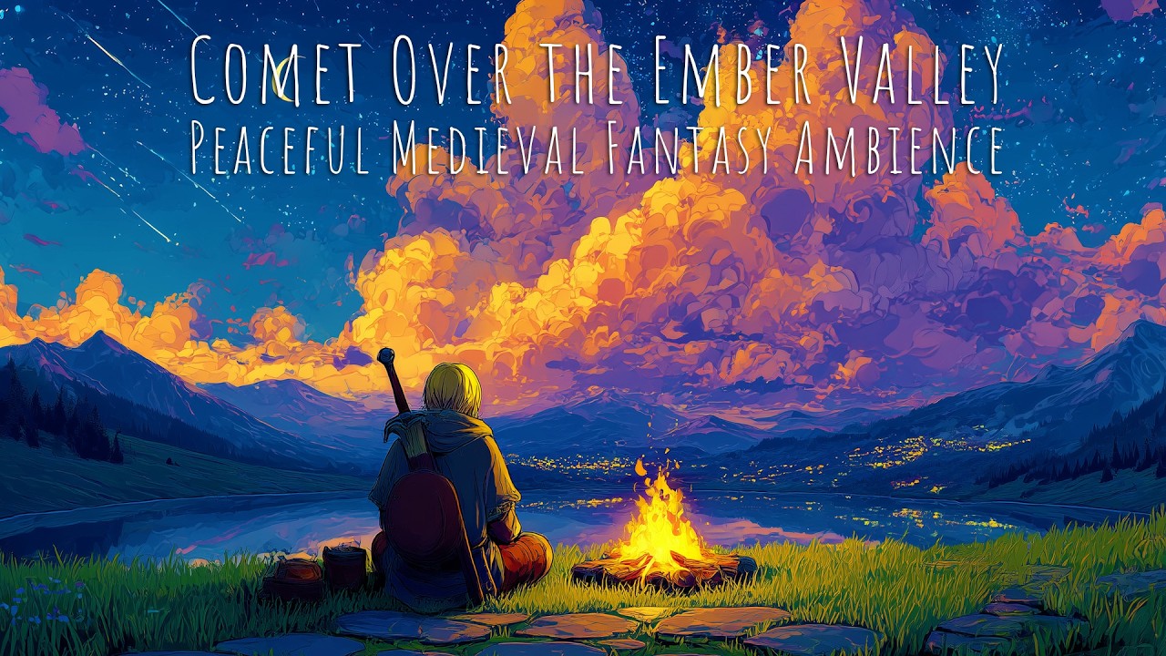 Comet Over the Ember Valley — Peaceful Medieval Fantasy Ambience (Sleep • Study • Calm)