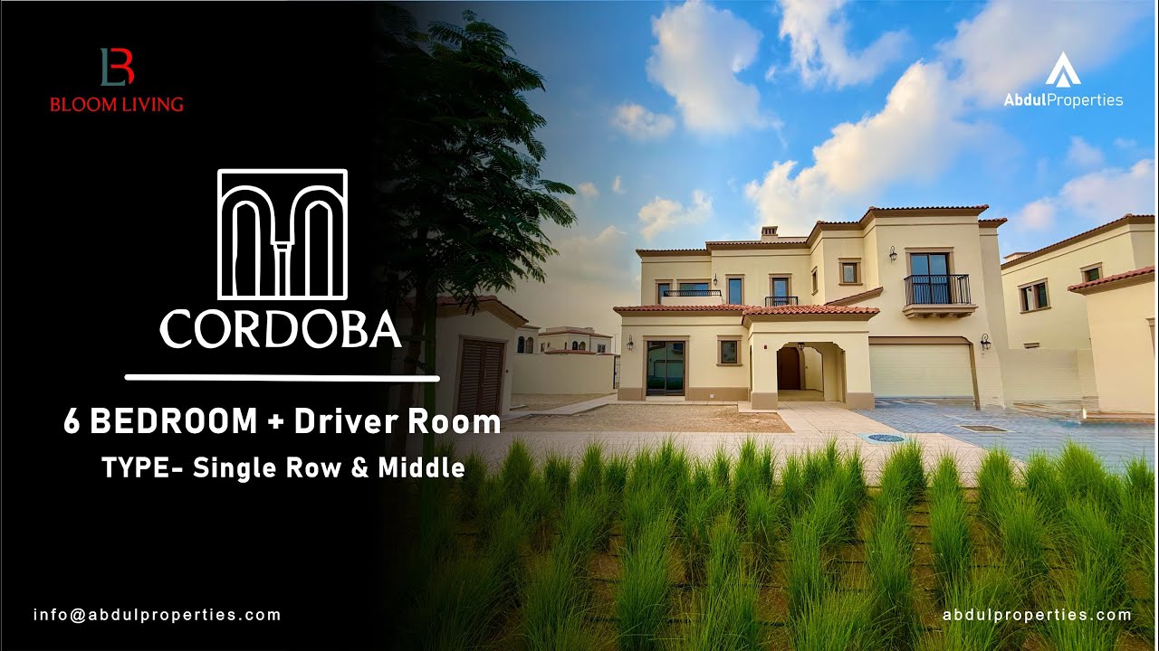 6 Master BR | Single Row&Middle | Cordoba-Bloom Living@AbdulProperties⁠ #bloomliving #cordoba #villa