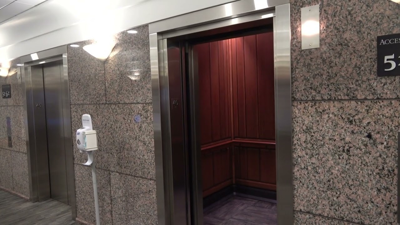 Otis Lexan Elevonic 401 & 411 Traction Elevators (TBM) at Seattle Municipal Tower in Seattle, WA