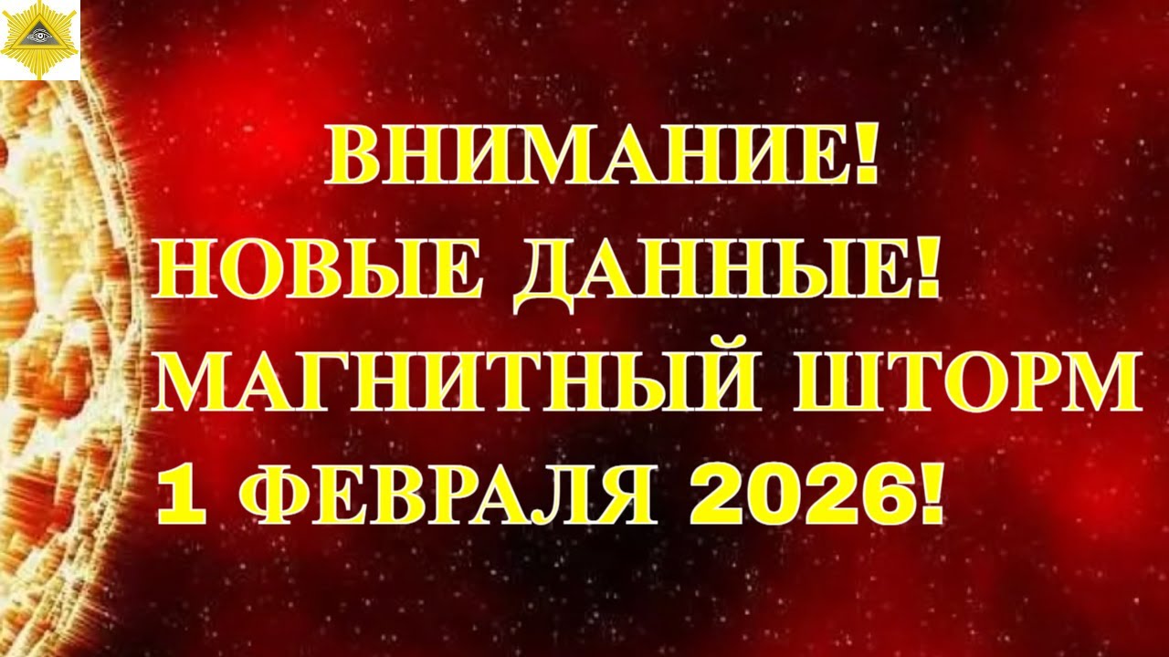 ВНИМАНИЕ! НОВЫЕ ДАННЫЕ! МАГНИТНЫЙ ШТОРМ 1 ФЕВРАЛЯ 2026!