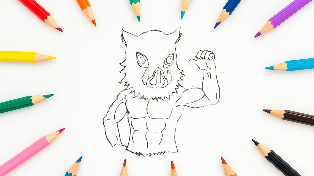 How to Draw Inosuke Step by Step (Demon Slayer) | Cómo dibujar a Inosuke (Kimetsu no Yaiba)