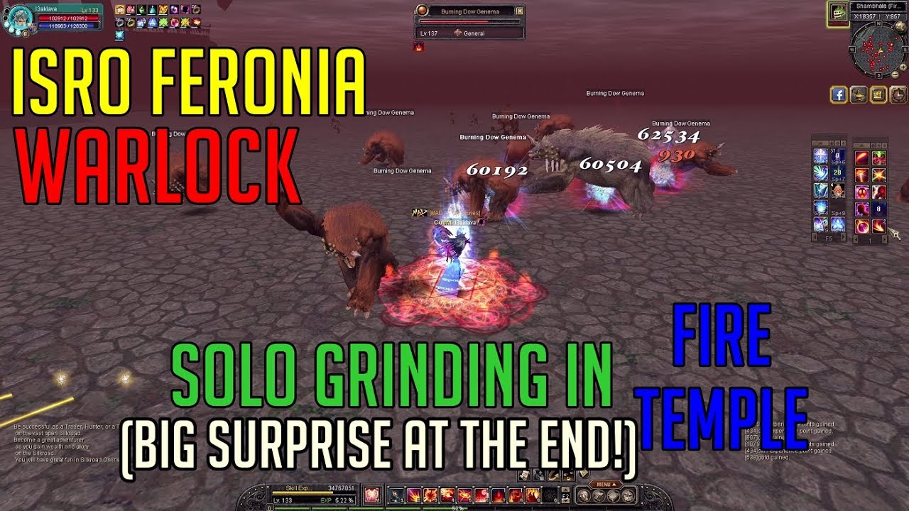 Silkroad Online 2019 - Warlock Solo in FIRE TEMPLE! (ISRO)
