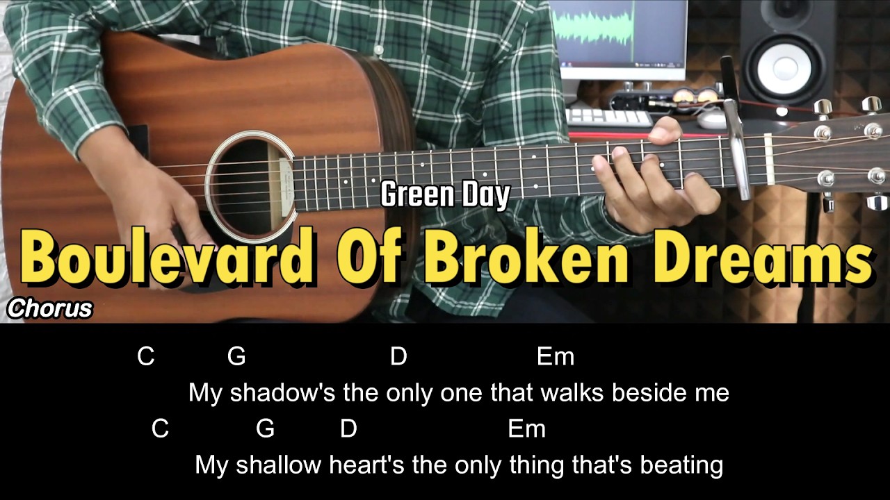 Boulevard Of Broken Dreams - Green Day | EASY Guitar Tutorial with Chords / Lyrics