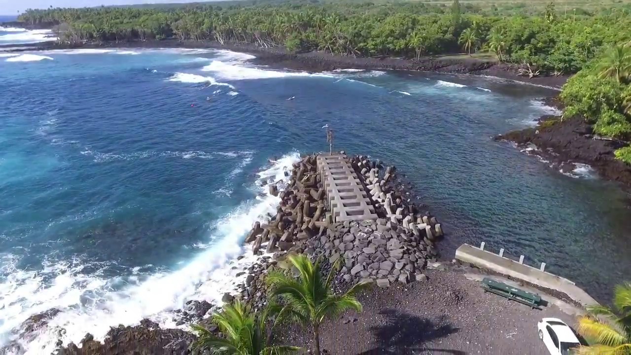 Pohoiki Beach Park, Big Island of Hawaii before the 2018 eruption