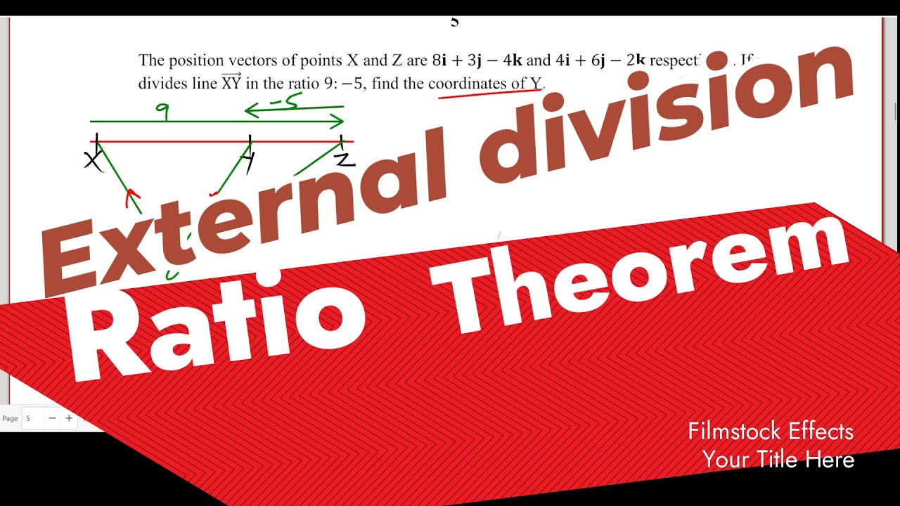 VECTORS - RATIO THEOREM