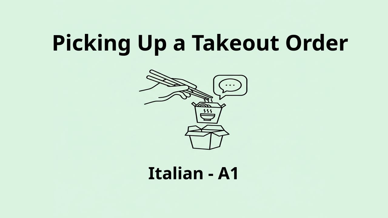 Picking Up a Takeout Order | Italian A1 Listening Practice