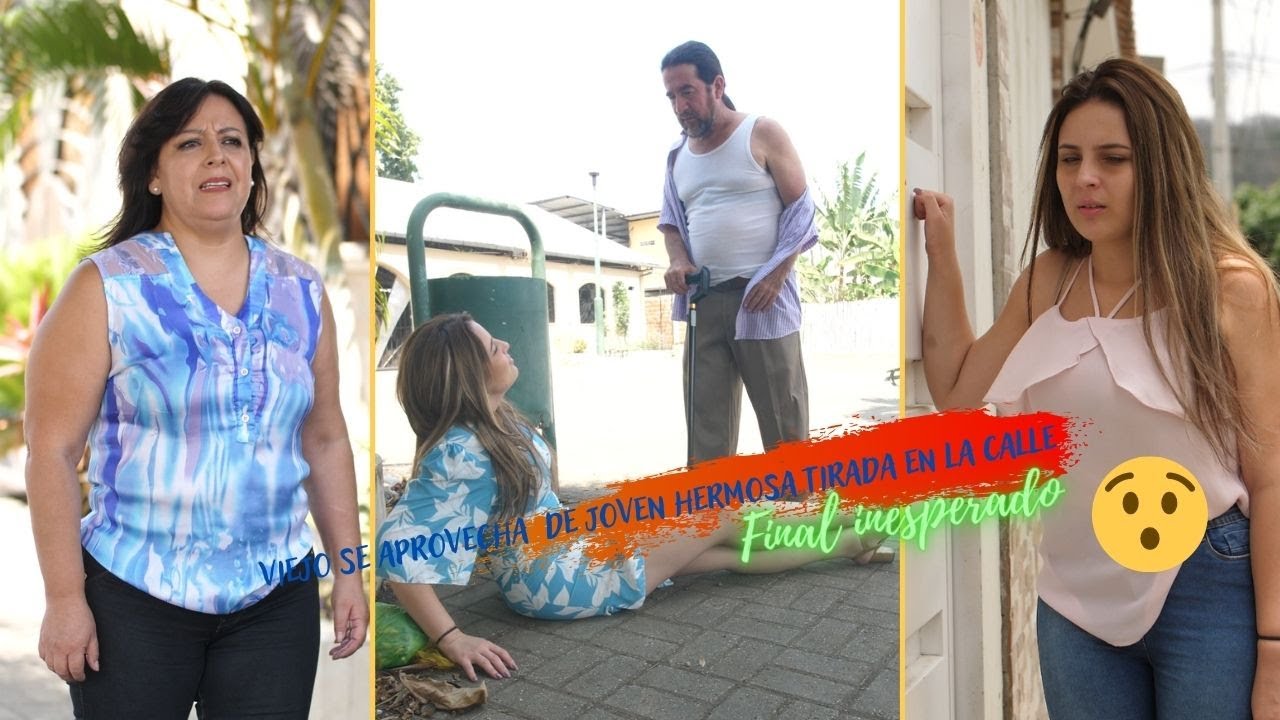 Viejo se aprovecha  de joven hermosa tirada en la calle 😢❤