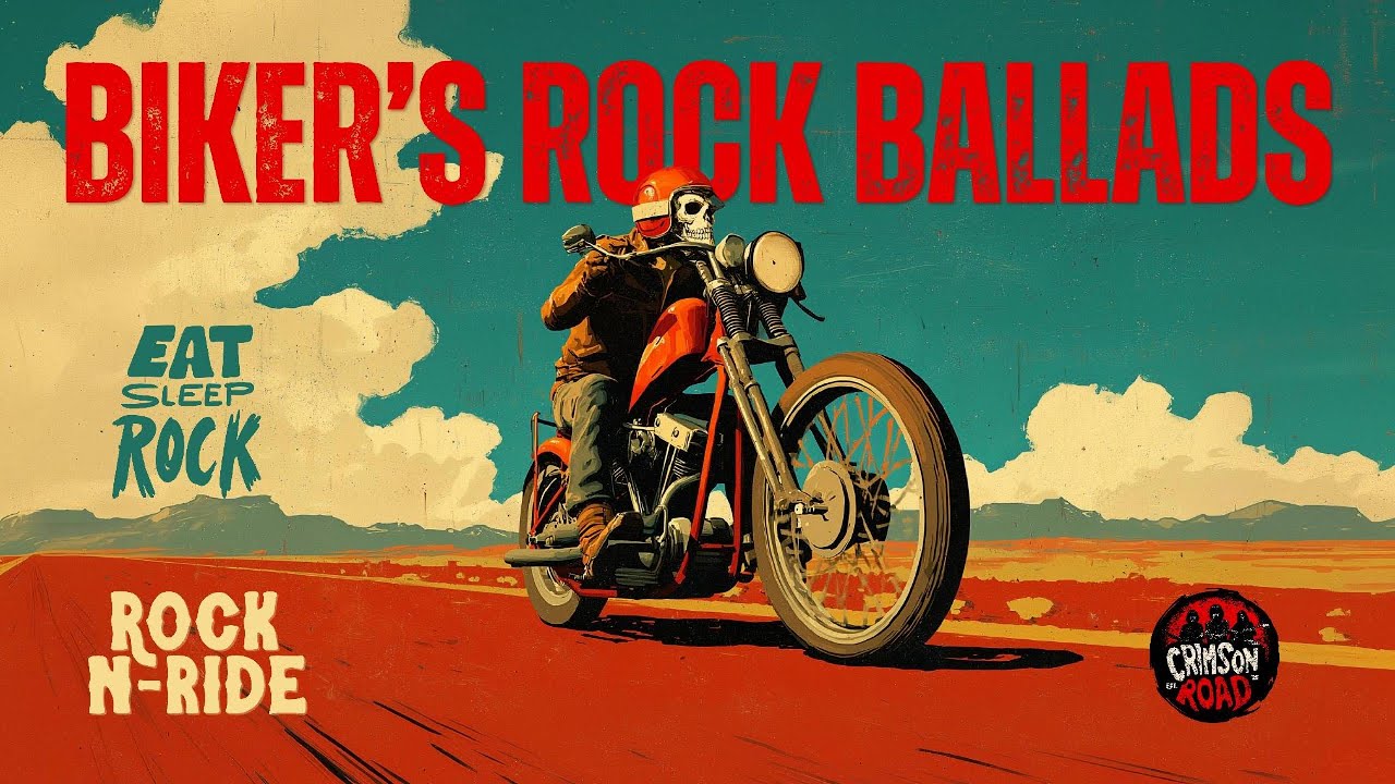 Biker's Rock Ballads 🎸 Motorcycle Rock Music Playlist 🎸 Crimson Road #rockmusic #rockballads