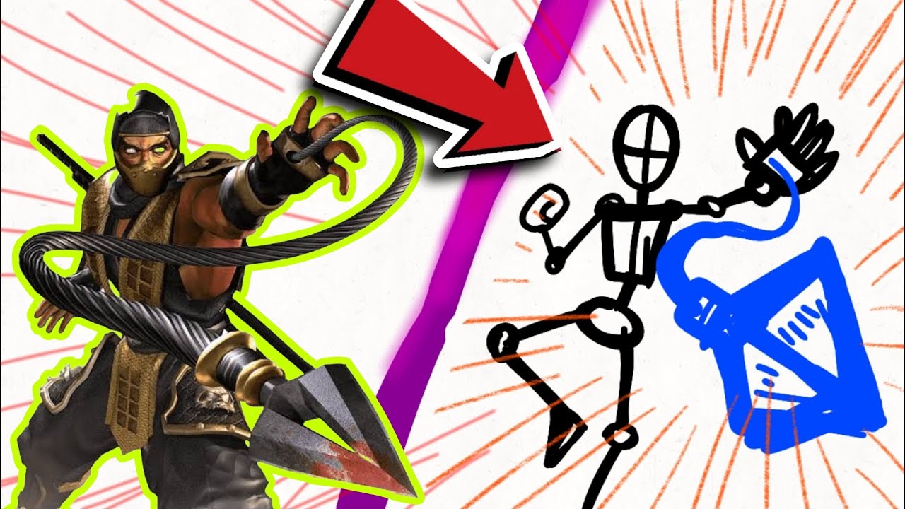 (Get Over Here) Faça AGORA o Efeito SCORPION do Mortal Kombat - tutorial de animação no Flipaclip