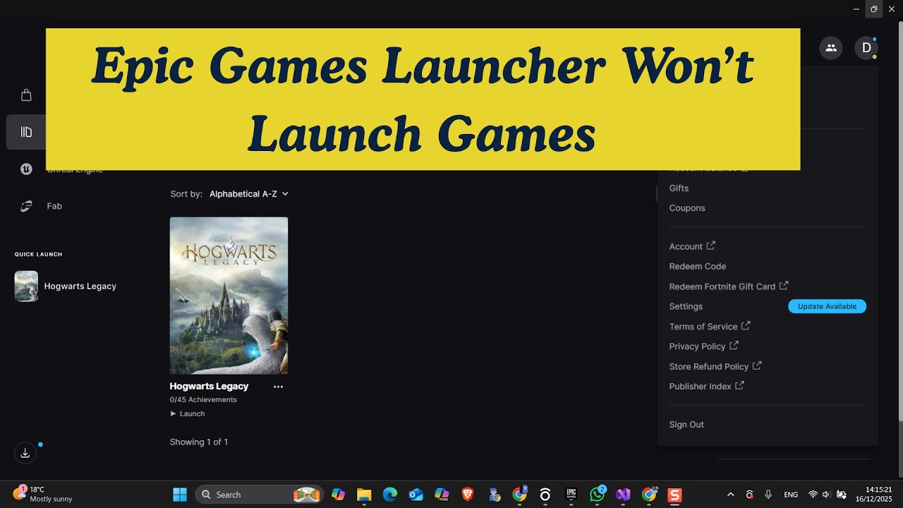 Как исправить проблему с запуском любой игры в Epic Games (полное руководство по устранению непол...