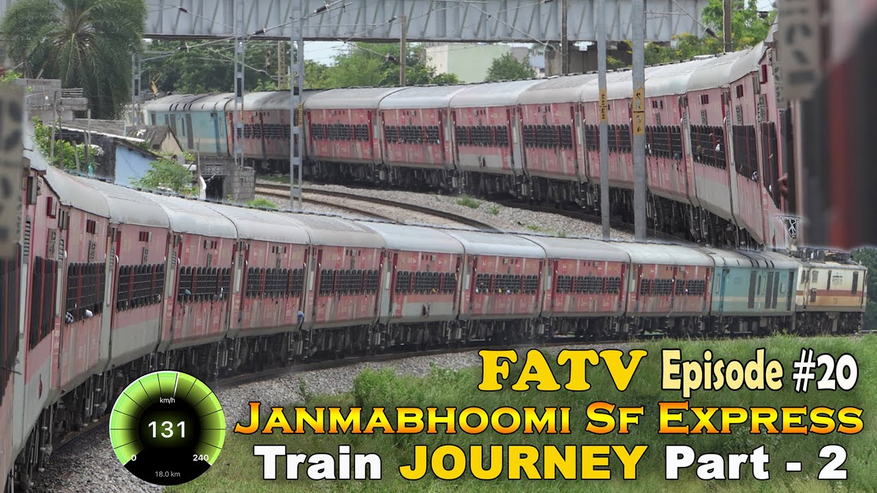 WAP7 Non-Stop Honking +Musical Track SOUND :130 Kmph |FATV Episode 20 Janmabhoomi Exp JOURNEY PART-2
