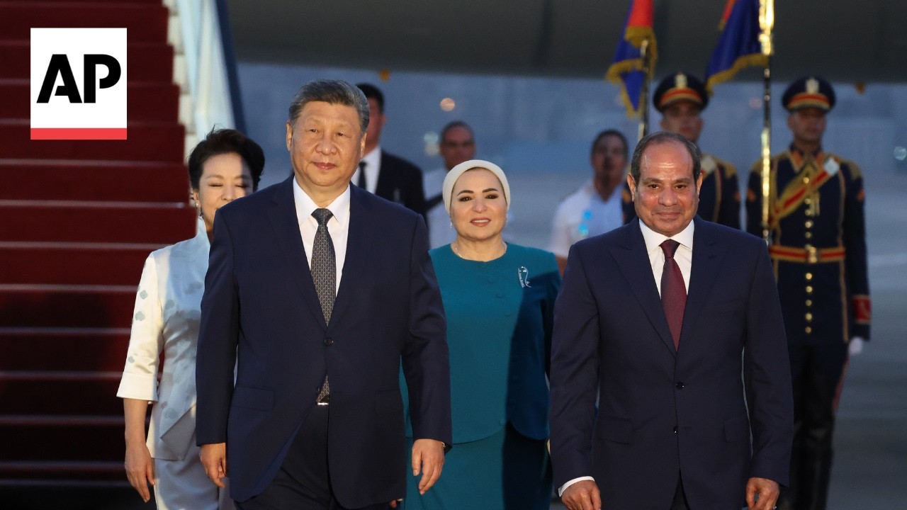 China's Xi Jinping arrives in Egypt in first visit to the Middle East since conflicts