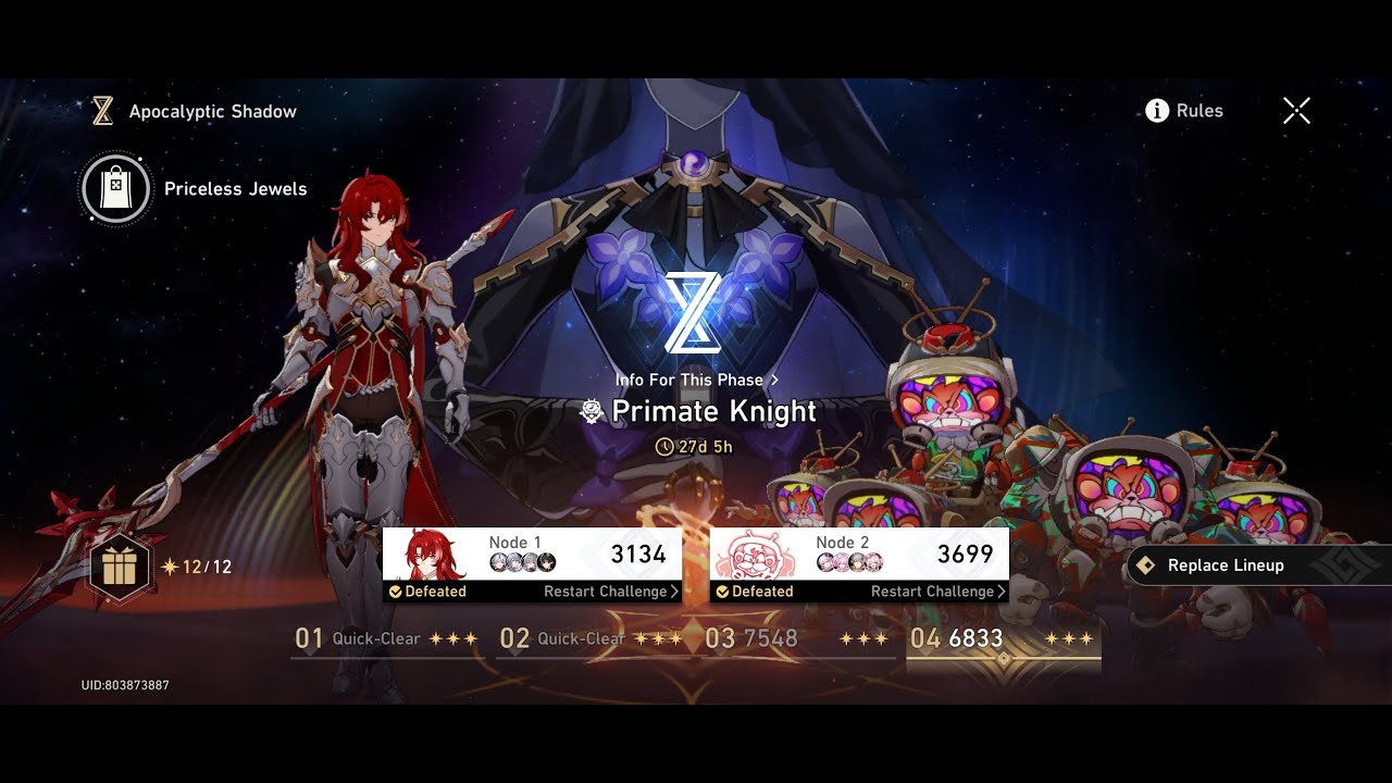 Apocalyptic Shadow [Primate Knight Session Perfected] | Honkai: Star Rail