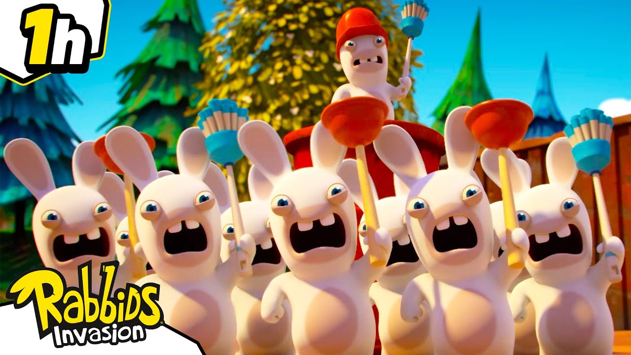 Revolt among the Rabbids 🐰🪠 | RABBIDS INVASION 🐰 | 1H Compilation | Cartoon for kids