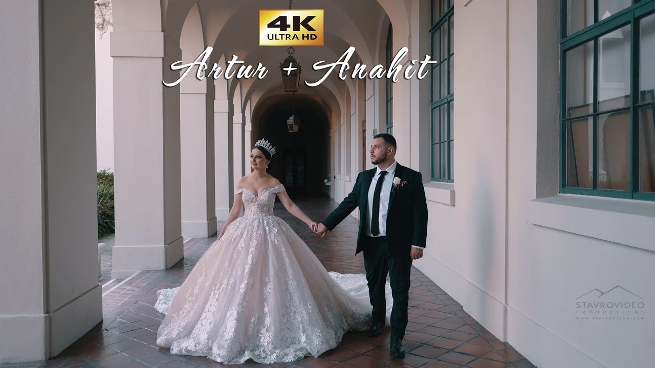 Artur + Anahit's 4K UHD Wedding in Anoush LA Banquets st Marys church and Pasadena City Hall