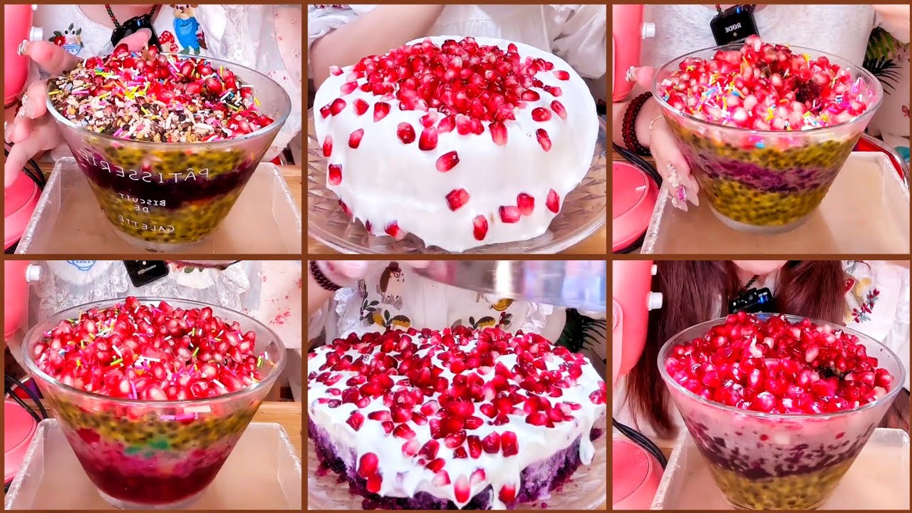 AJING || POMEGRANATE MINI ICE BOWL AND CREAMY ICE CAKE ❣️🎀