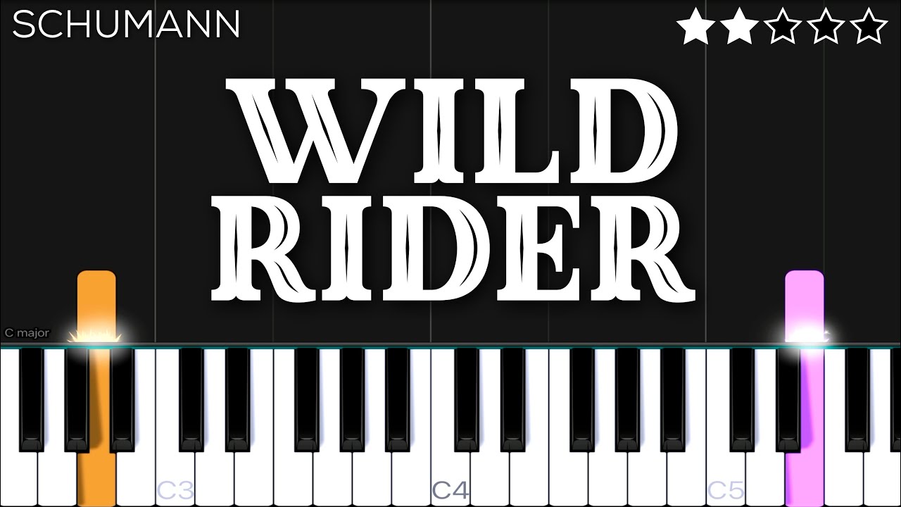 Schumann - Wild Rider (OP. 68, No. 8) | EASY Piano Tutorial