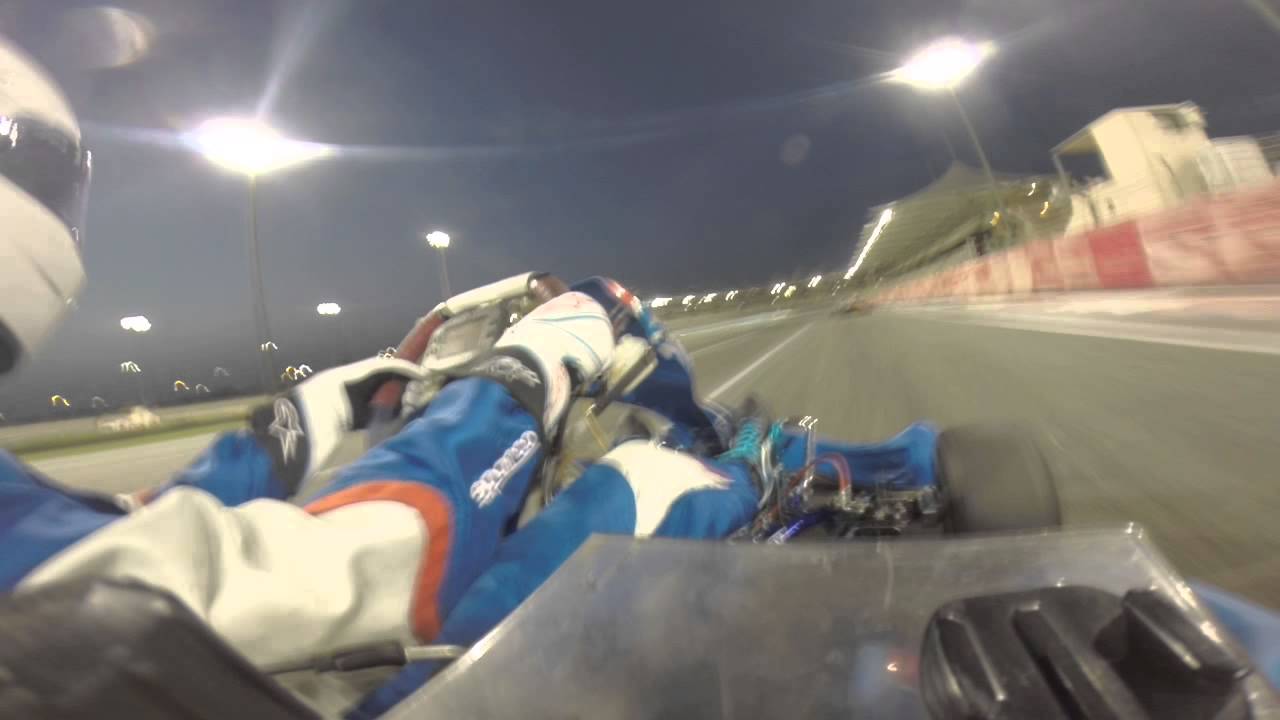 testing at Yas marina F1 circuit Rotax max