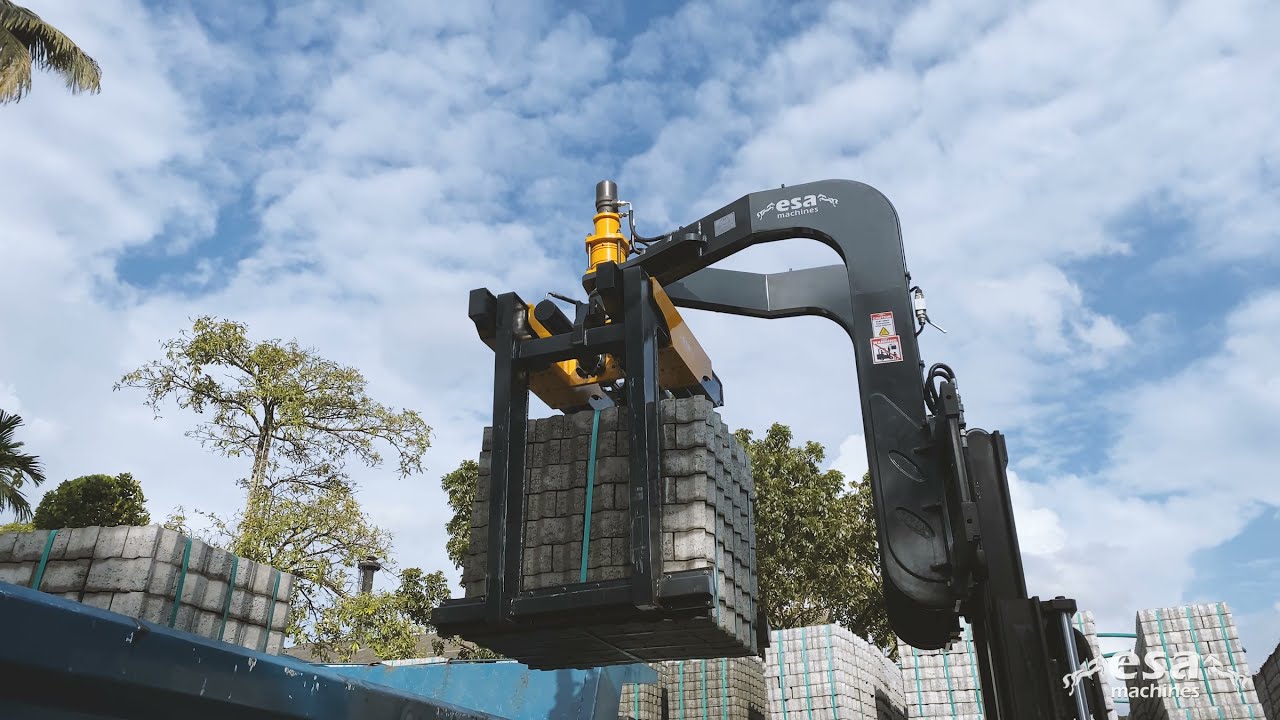 Hollow Block Grabbing & Loading Parallel Type Attachment For Forklift by esa Machines - Coimbatore