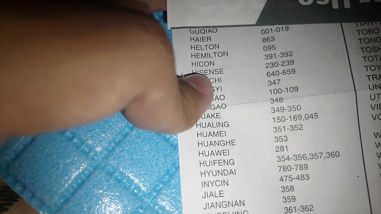 Universal ac remote demonstrating (Chunghop K-1038E)