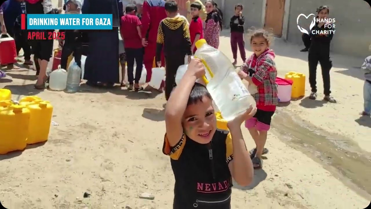 Water Delivered to Al-Salam Camp Gaza April 2025 -  توصيل المياه إلى مخيم السلام  أبريل 2025 غزة