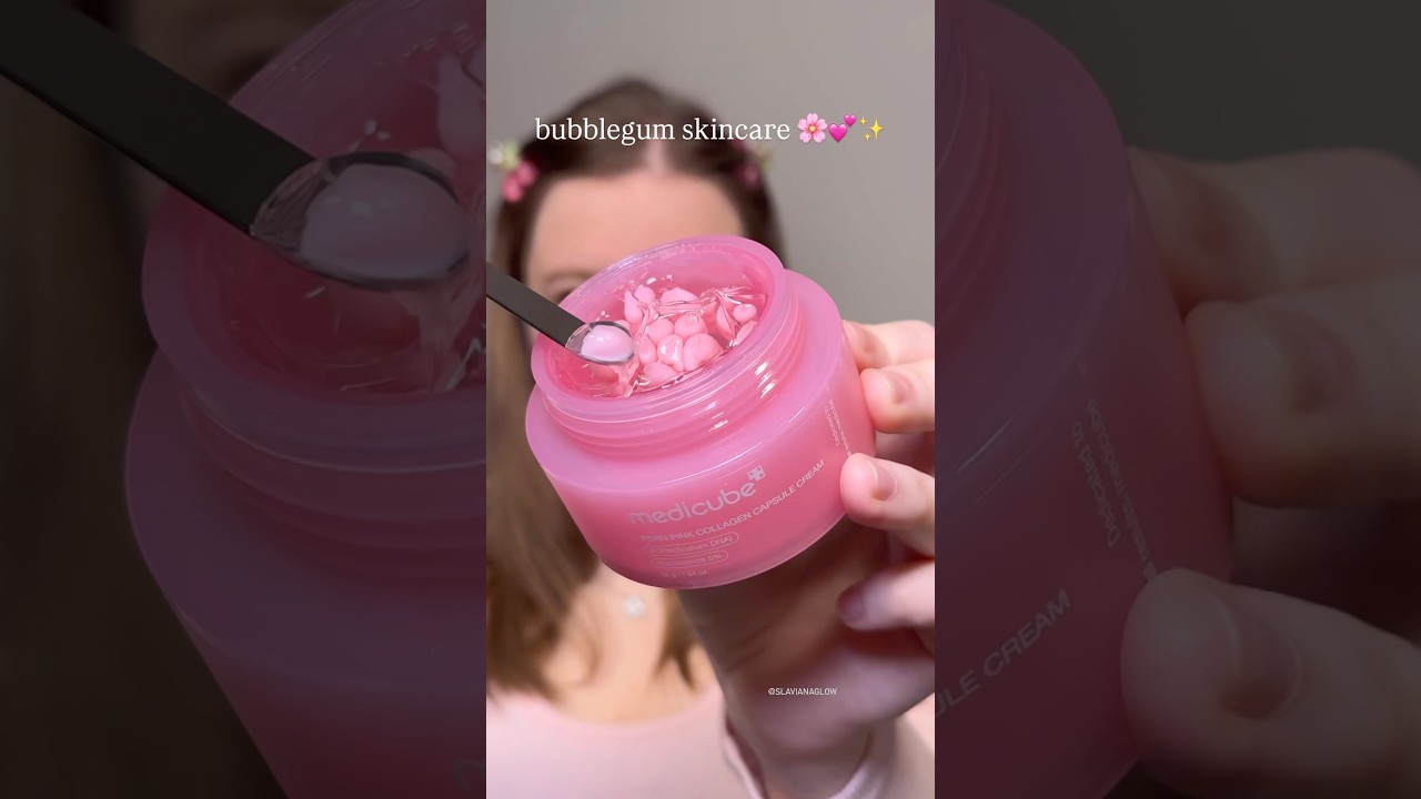 PDRN pink bubblegum skincare routine with Medicube 