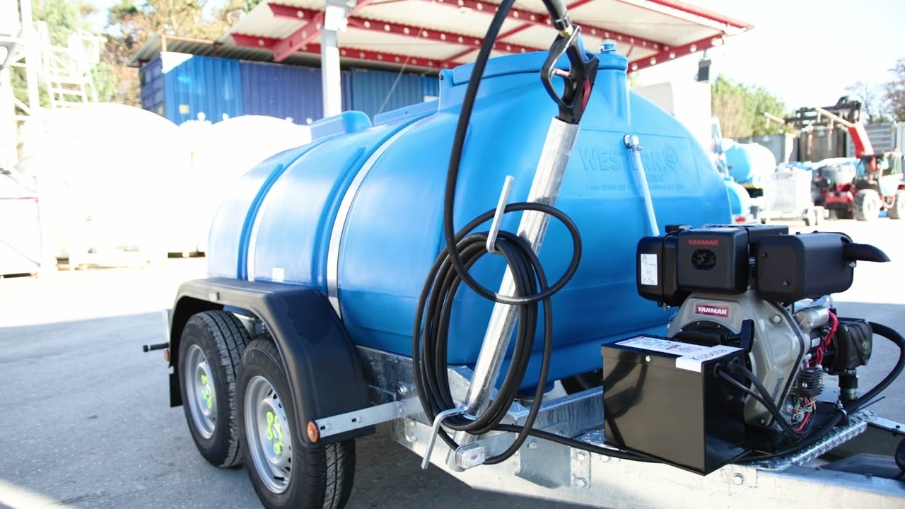 2000 L Wasserfass-Anhänger mit Benzin-Hochdruckreiniger 200 bar – mobil reinigen