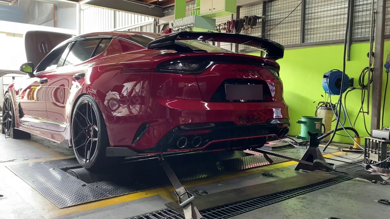 Kia Stinger GT 3.3 bi-turbo custom dyno tuned with full Fi Exhaust system