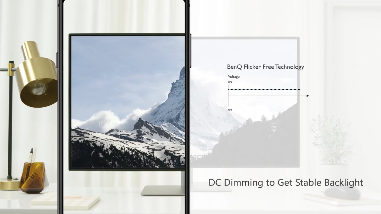 BenQ Eye-Care Monitor- Flicker-Free eliminates the harmful flicker of traditional LCDs