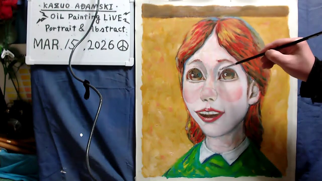 Oil painting portrait day 3   [LIVE]--  
