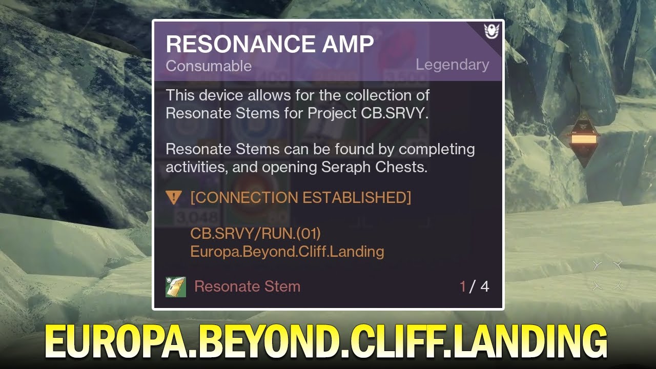 Europa Beyond Cliff Landing - Resonance Amp Location Quick & Easy Guide [Destiny 2]