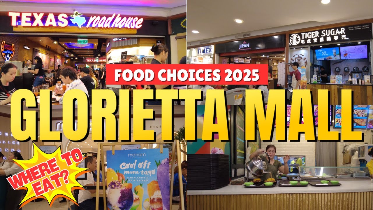 [4K] Glorietta Mall I What And Where To Eat I Makati City Philippines