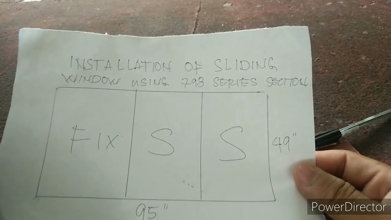 ilan ang bawas ng#3 panels na#sliding#window gamit #798series section.
